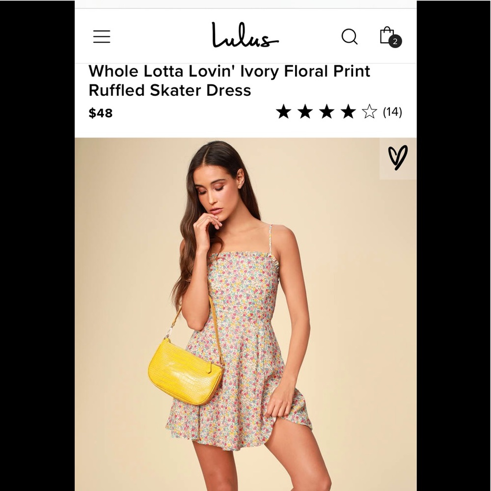 Brandnew neverworn LULU Floral skate dress